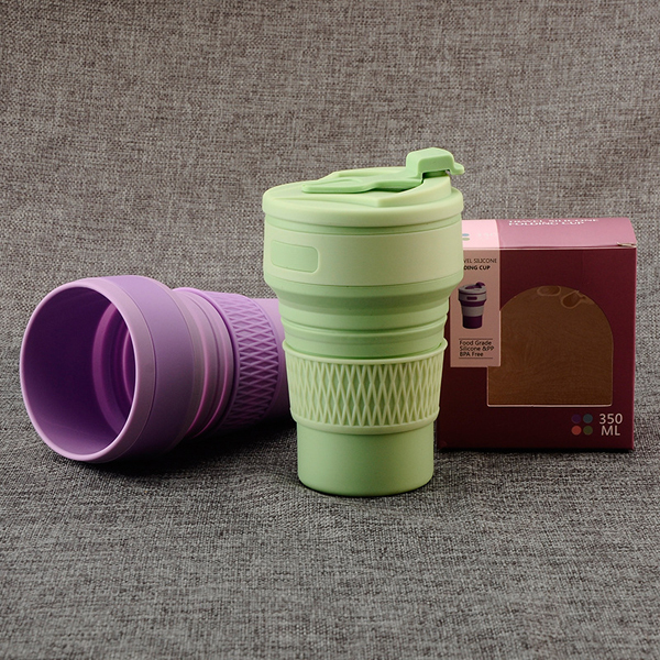 Silicone Folding Cups 350ml Outdoor Travel Portable Telescopic Cup