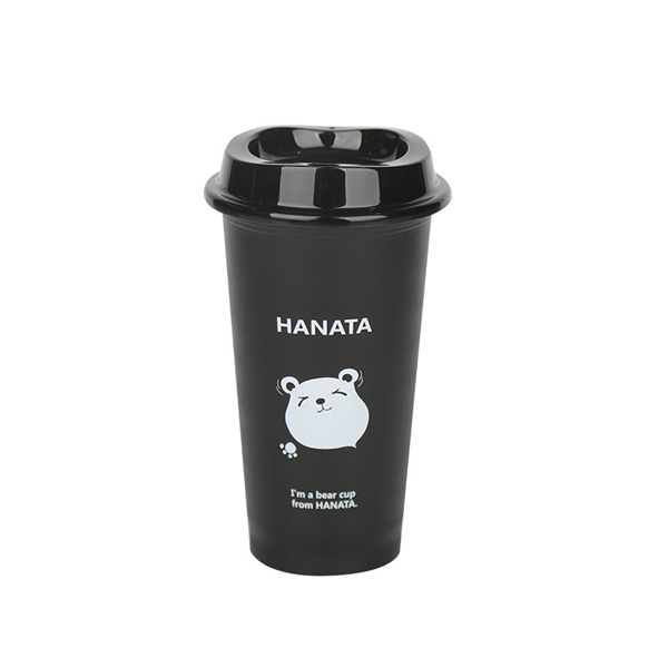 Custom Logo Frosted Cartoon Cute Creative Student Milk Teacup Children's Plastic High-grade Water Bottle