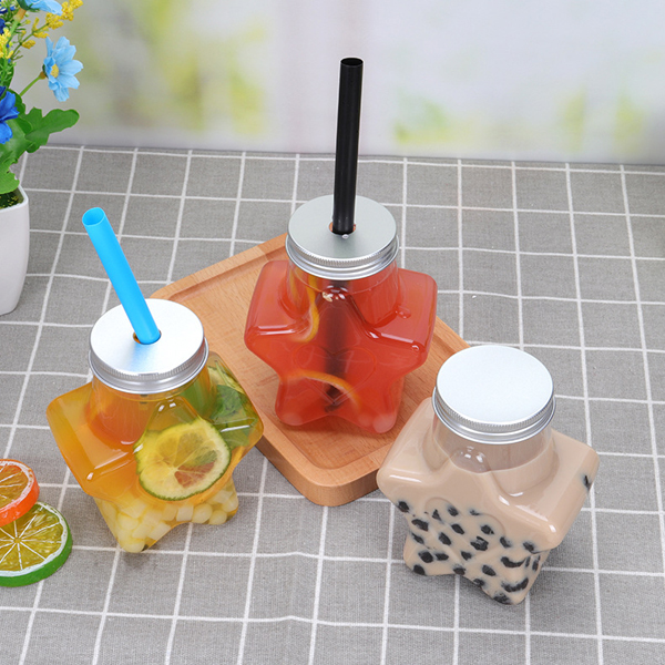 Disposable Plastic Milk Tea Juice Beverage Bottle