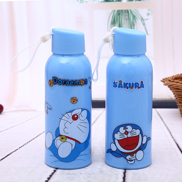 Plastic Shell Double-layer Thermal Insulation Children's Handycup Custom Cartoon Glass Bottle