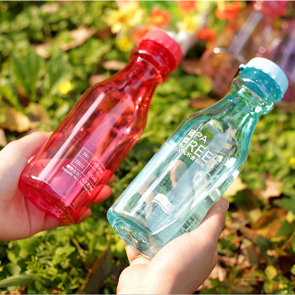 Frosted High Quality Plastic Portable Unbreakable Soda Bottle Sealed 550ml Kettle