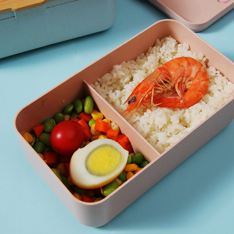 1000ml Singler Layer Bamboo Cover Biodegrdable Bamboo Fiber Lunch Box
