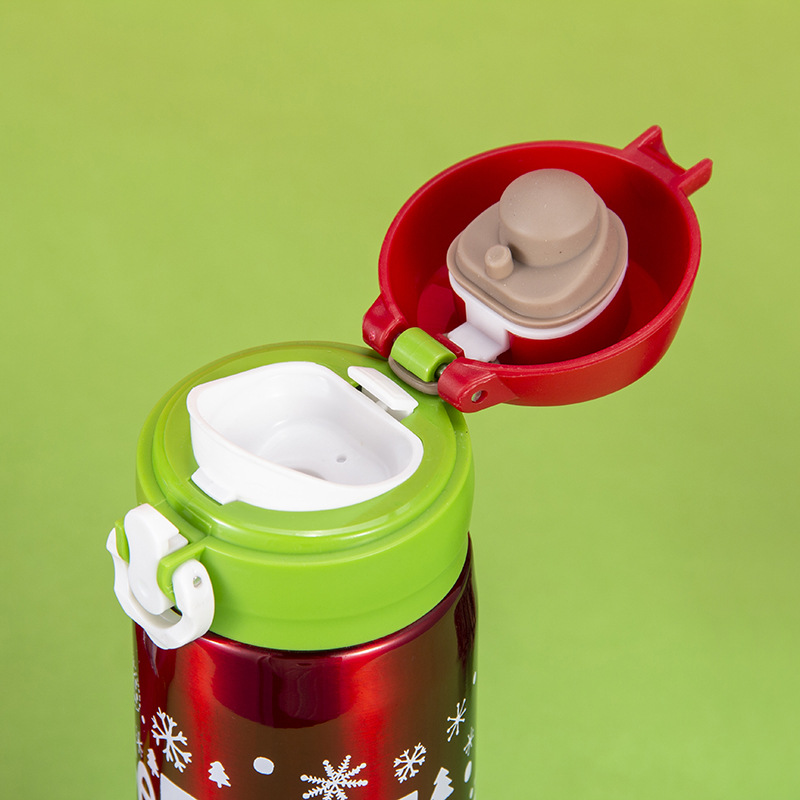 500ML Christmas Gift Custom Double Wall Stainless Steel Vacuum Flask Red 