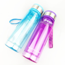 Transparent Color Portable Outdoor Space Plastic Water Bottle with Tea Compartment 1000ml Scale Sports Cold Water Bottle