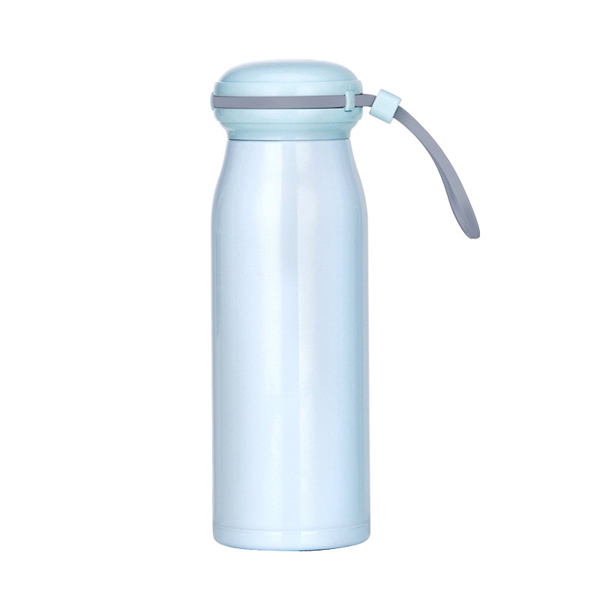 Custom Logo Macaron Stainless Steel Thermal Bottles Students Bring Rope Creative Gift Bottle