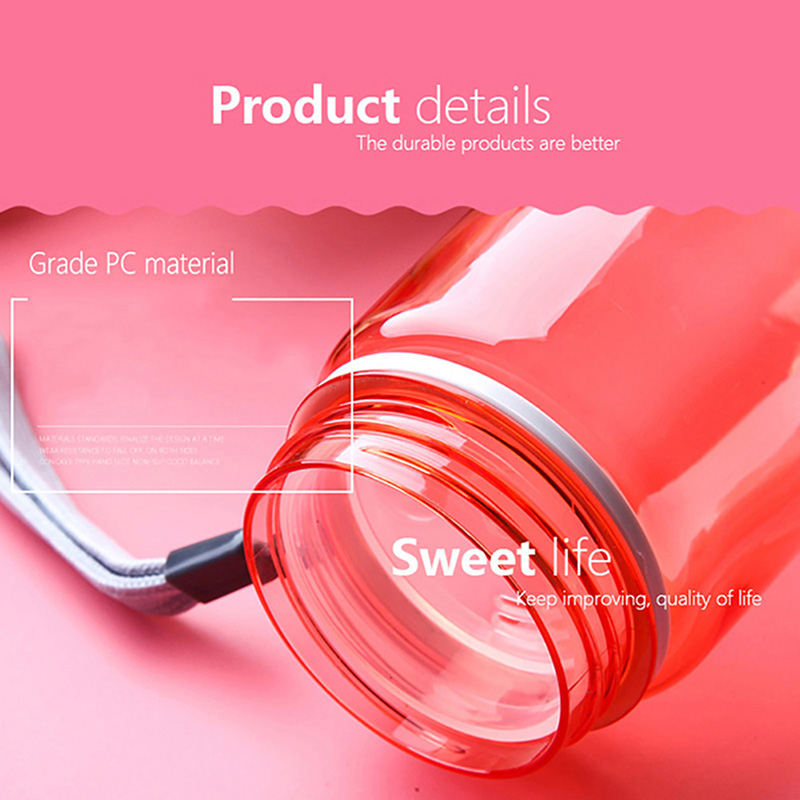 Sports Water Bottle Portable Leak Proof For SportsTravel Space Bike Hiking Plastic Water Bottle Drinkware