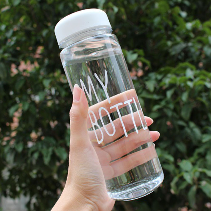  male and female plastic water bottle