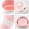350ml/12oz Portable Folding Coffee Cups Travel Telescopic Collapsible Drinking Cup tazas Silicone Retractable Cup With Lids