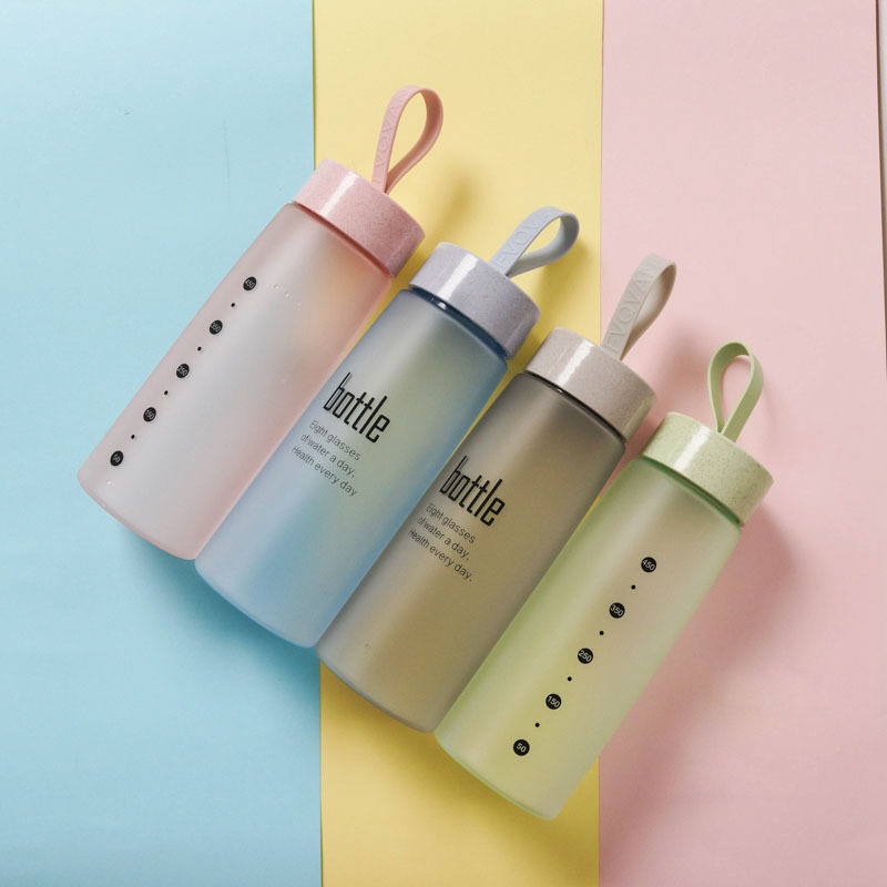 BPA Free Water Bottle Plastic Sport Scrub Leak Proof Drinking Bottle Portable Fashion Drinkware Tour Bottles 