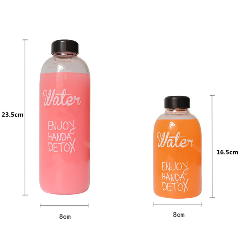 Large Capacity Sports Clear Portable Plastic Water Bottle