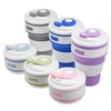 350ml/12oz Portable Folding Coffee Cups Travel Telescopic Collapsible Drinking Cup tazas Silicone Retractable Cup With Lids