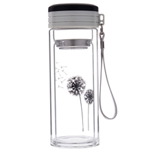 High Borosilicate Glass for Office Filtration with Double Glass Cup and Cove