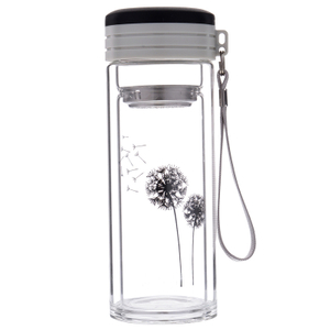 High Borosilicate Glass for Office Filtration with Double Glass Cup and Cove