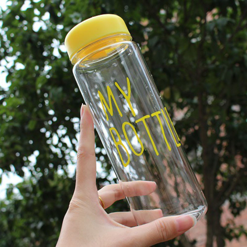 multicolor plastic water bottle